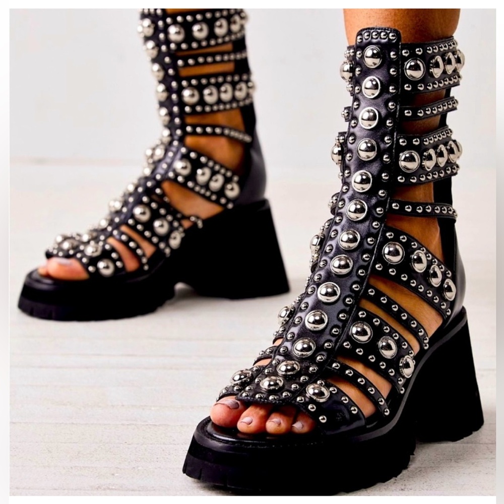 Free People Jeffrey Campbell Siren Studded Gladiator Sandals